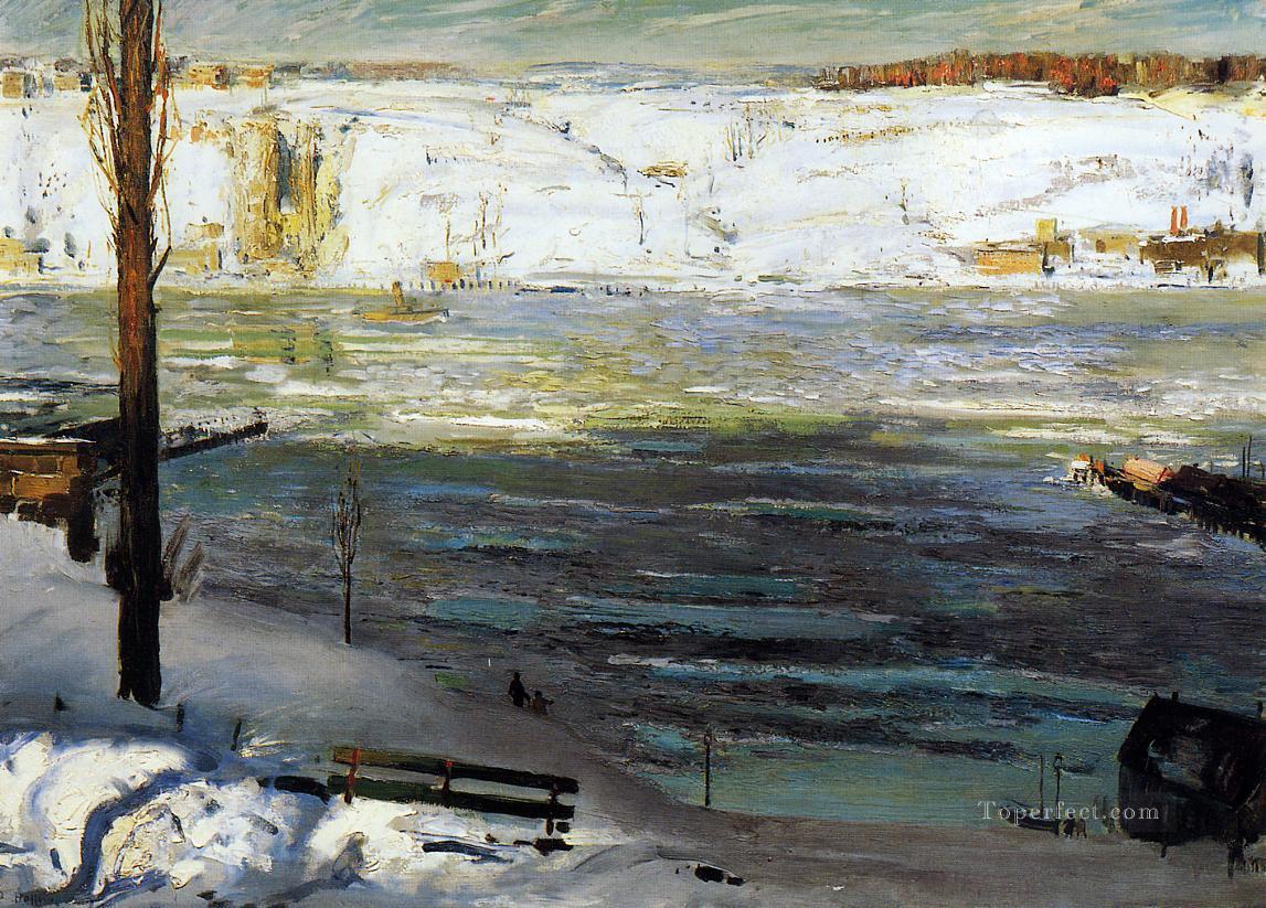 Hielo flotante George Wesley Bellows 1910 Paisaje realista George Wesley Bellows Pintura al óleo